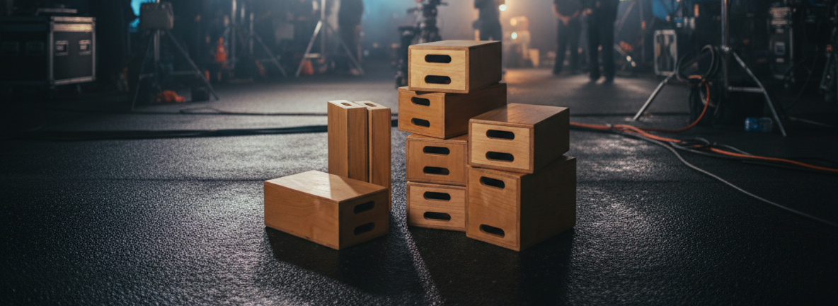 Apple Box Standard on set